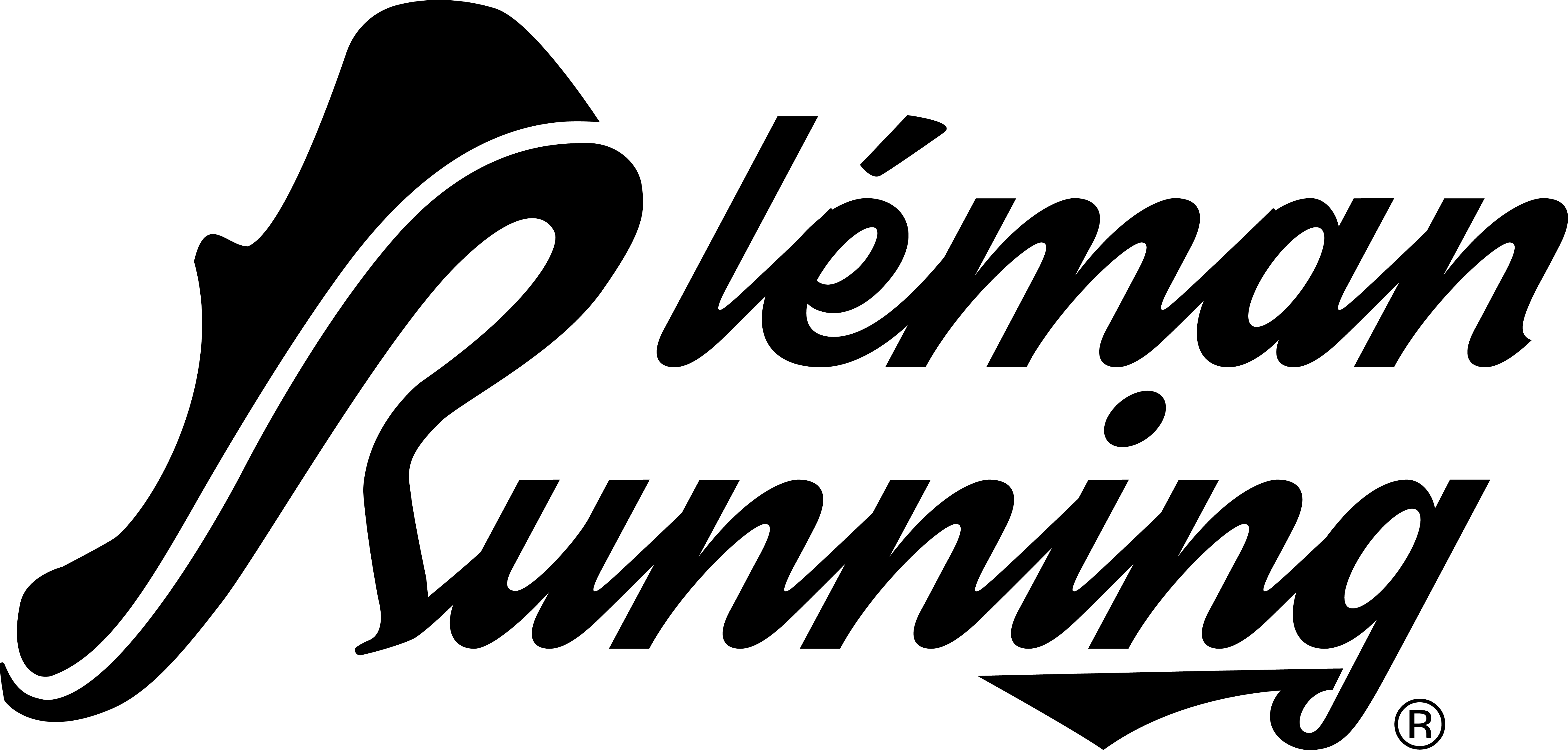 Léman Running Logo Black Registered
